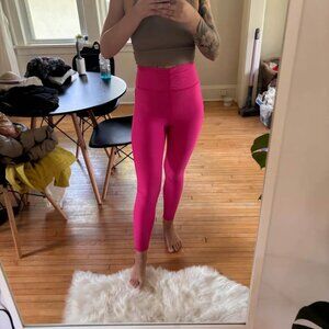 Magenta Scrunch Front High Waisted Leggings